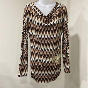 NWOT Apple Bottoms glitter striped blouse.  Size XL extra large 14/16